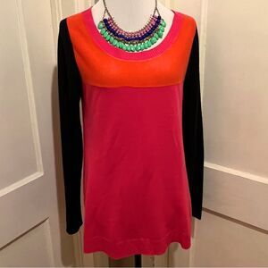 Nicole by Nicole Miller Lightweight Color Block Sweater - Women's Large